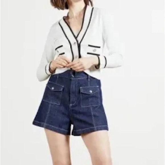 Ted Baker London Flooraa Crop Cardigan in White - Size 2 (US) 0 (Ted Size) - Picture 1 of 10